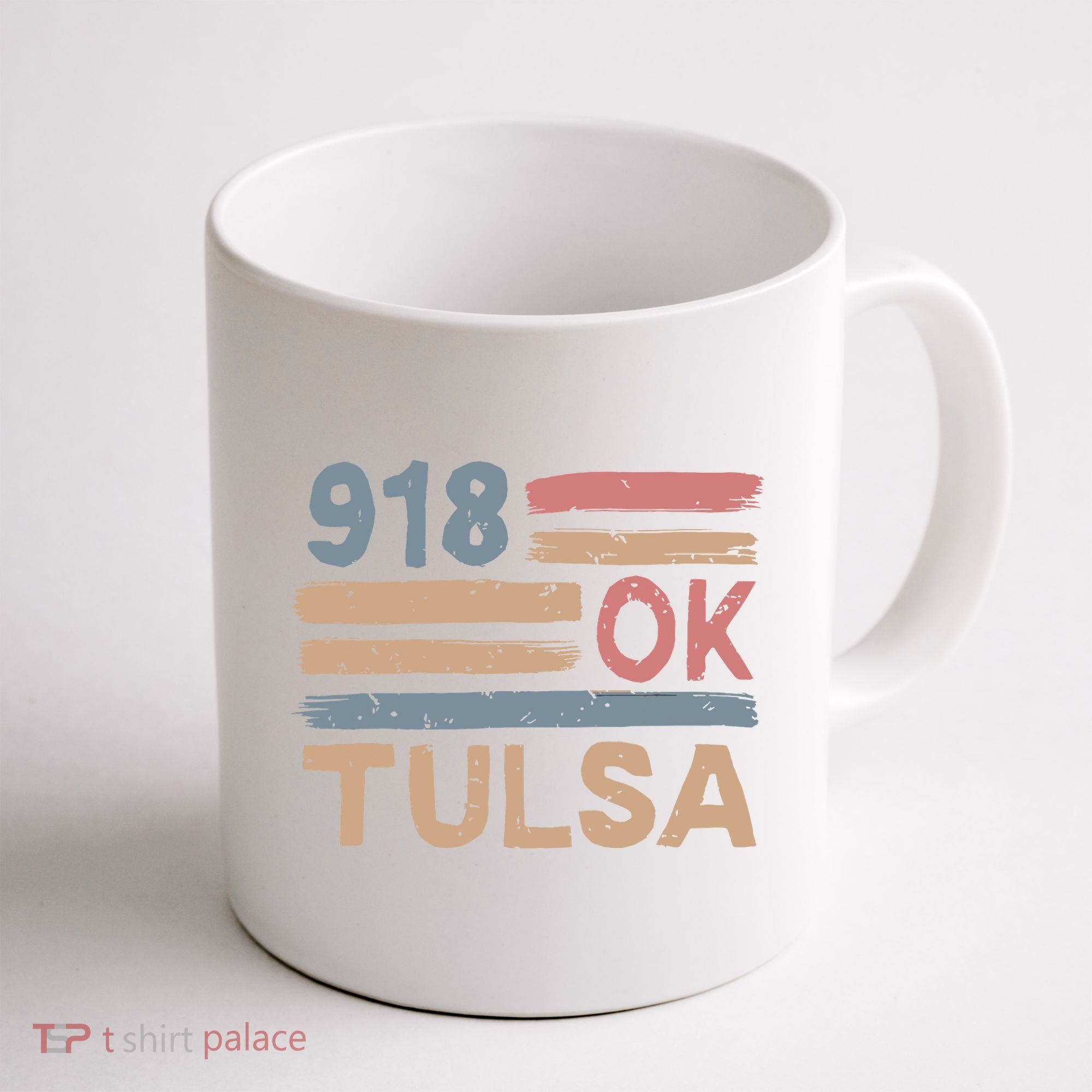 Retro Tulsa Area Code 918 Residents State Oklahoma Coffee Mug
