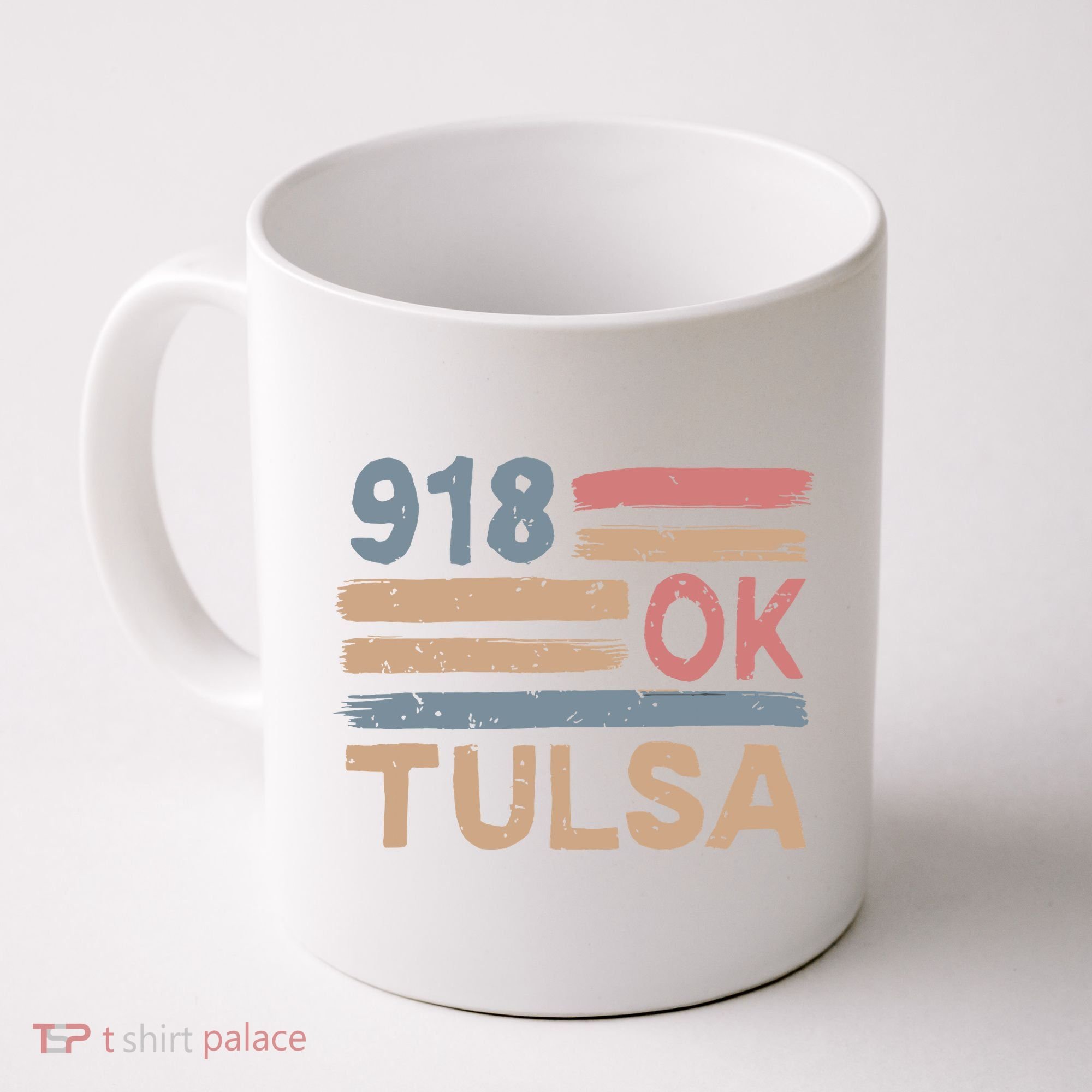 Retro Tulsa Area Code 918 Residents State Oklahoma Coffee Mug