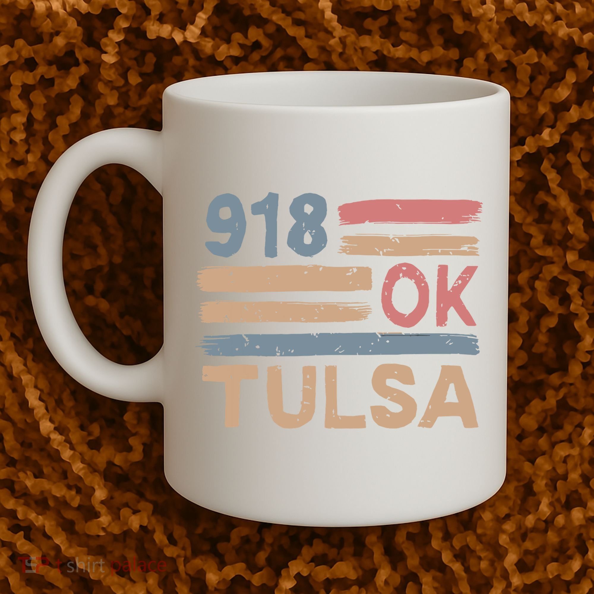 Retro Tulsa Area Code 918 Residents State Oklahoma Coffee Mug