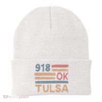 Retro Tulsa Area Code 918 Residents State Oklahoma Beanie thumb 0