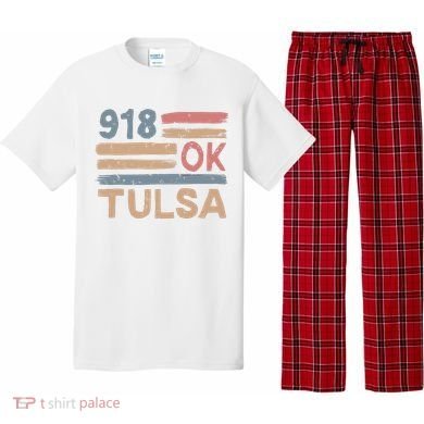 Retro Tulsa Area Code 918 Residents State Oklahoma Pajama Set