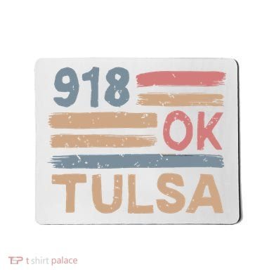 Retro Tulsa Area Code 918 Residents State Oklahoma Mousepad