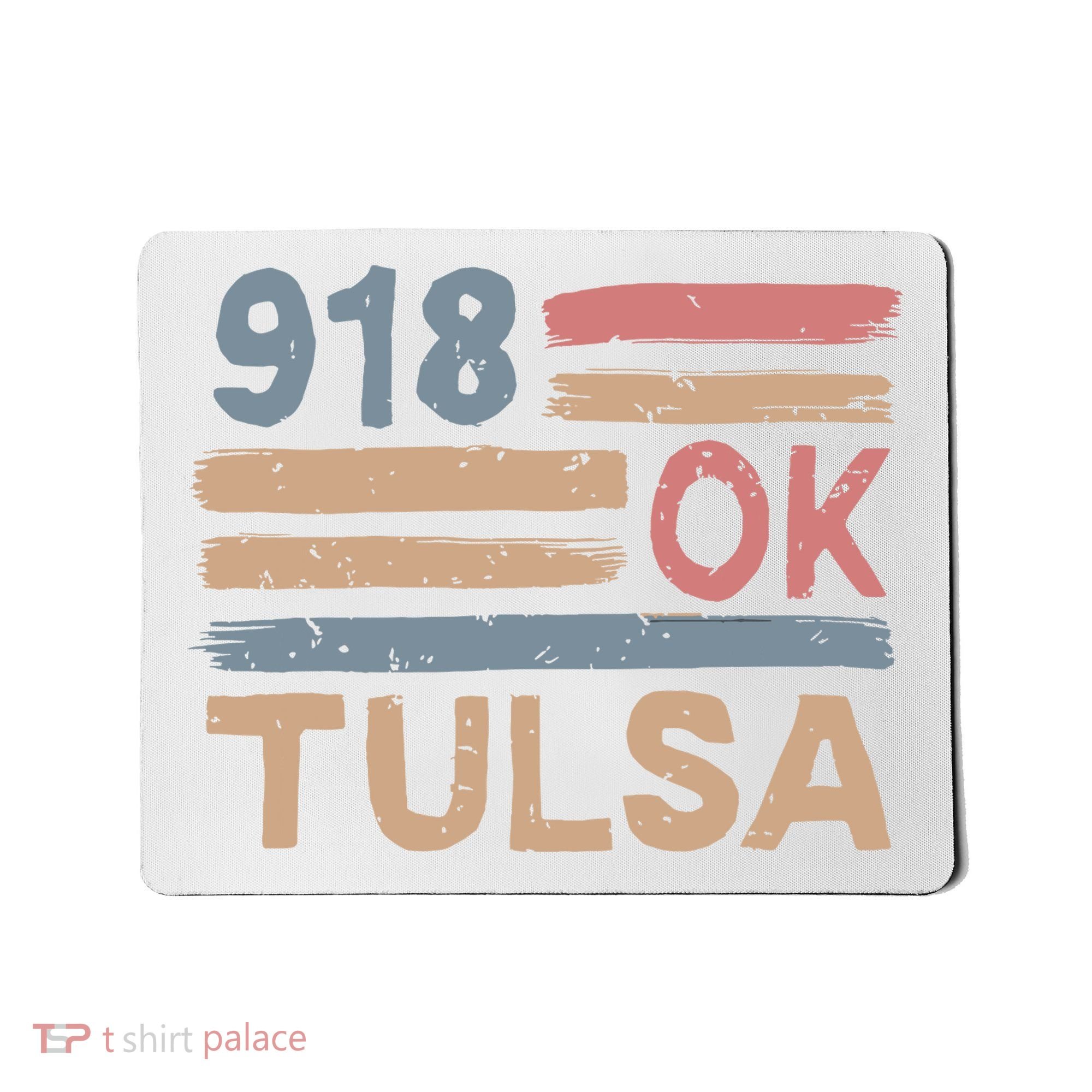 Retro Tulsa Area Code 918 Residents State Oklahoma Mousepad