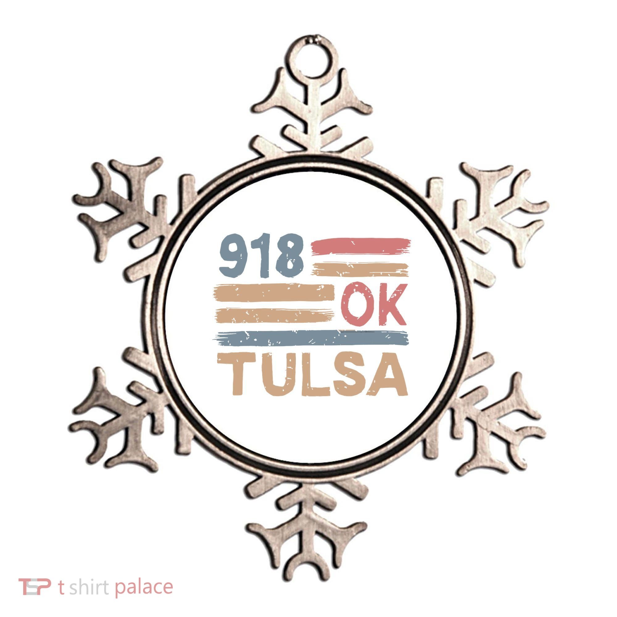 Retro Tulsa Area Code 918 Residents State Oklahoma Ornament