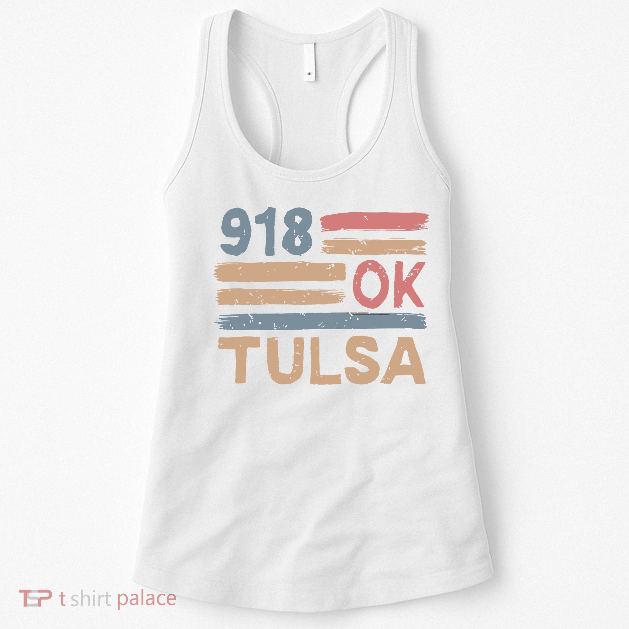 Retro Tulsa Area Code 918 Residents State Oklahoma Women's Tank Top