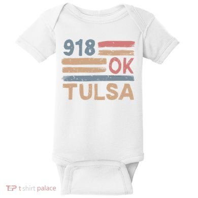 Retro Tulsa Area Code 918 Residents State Oklahoma Baby Bodysuit