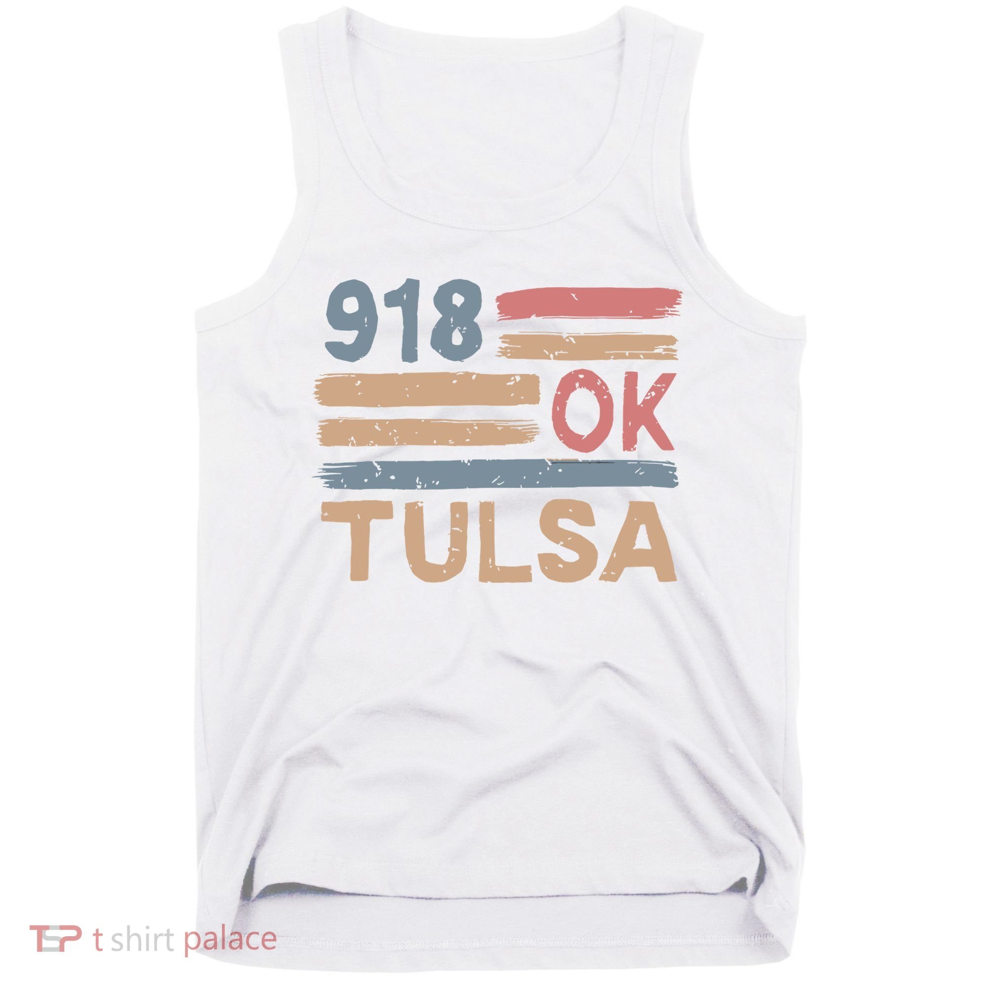 Retro Tulsa Area Code 918 Residents State Oklahoma Tank Top