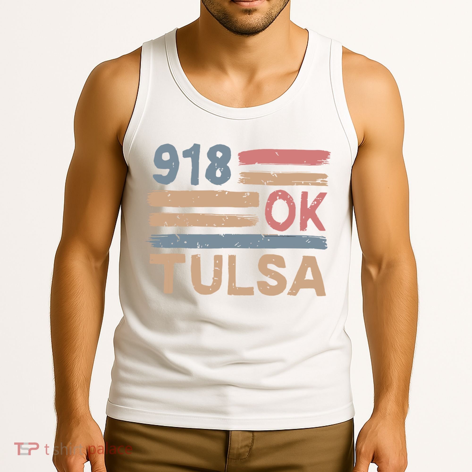 Retro Tulsa Area Code 918 Residents State Oklahoma Tank Top