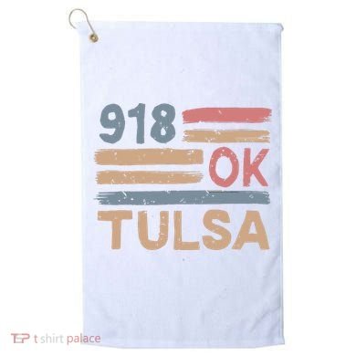 Retro Tulsa Area Code 918 Residents State Oklahoma Golf Towel