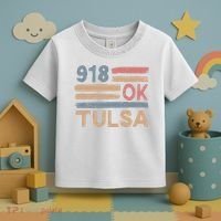 Retro Tulsa Area Code 918 Residents State Oklahoma Toddler T-Shirt thumb 3