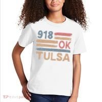 Retro Tulsa Area Code 918 Residents State Oklahoma Kids T-Shirt thumb 2