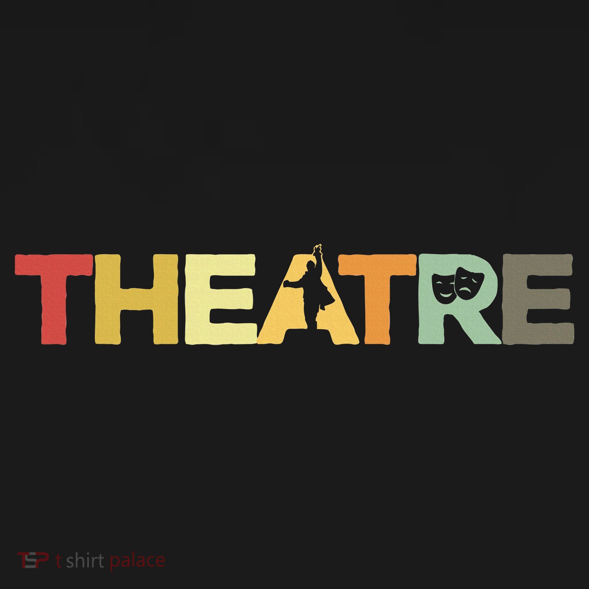 Retro Theatre Actor Rehearsal Vintage Drama Theater T-Shirt