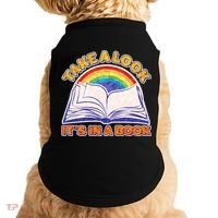 Retro Take A Look It's In A Book Reading Fan Doggie Tank thumb 0