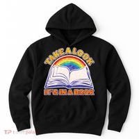 Retro Take A Look It's In A Book Reading Fan Hoodie thumb 0