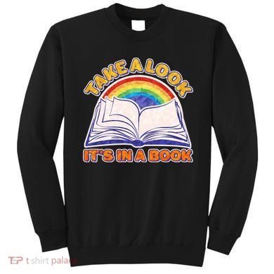 Retro Take A Look It's In A Book Reading Fan Sweatshirt