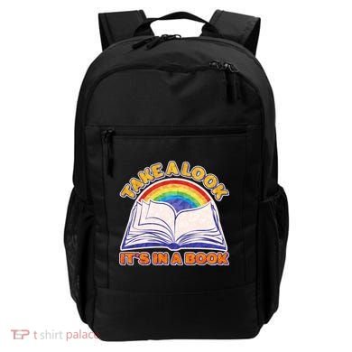 Retro Take A Look It's In A Book Reading Fan Backpack