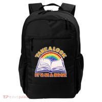 Retro Take A Look It's In A Book Reading Fan Backpack thumb 0
