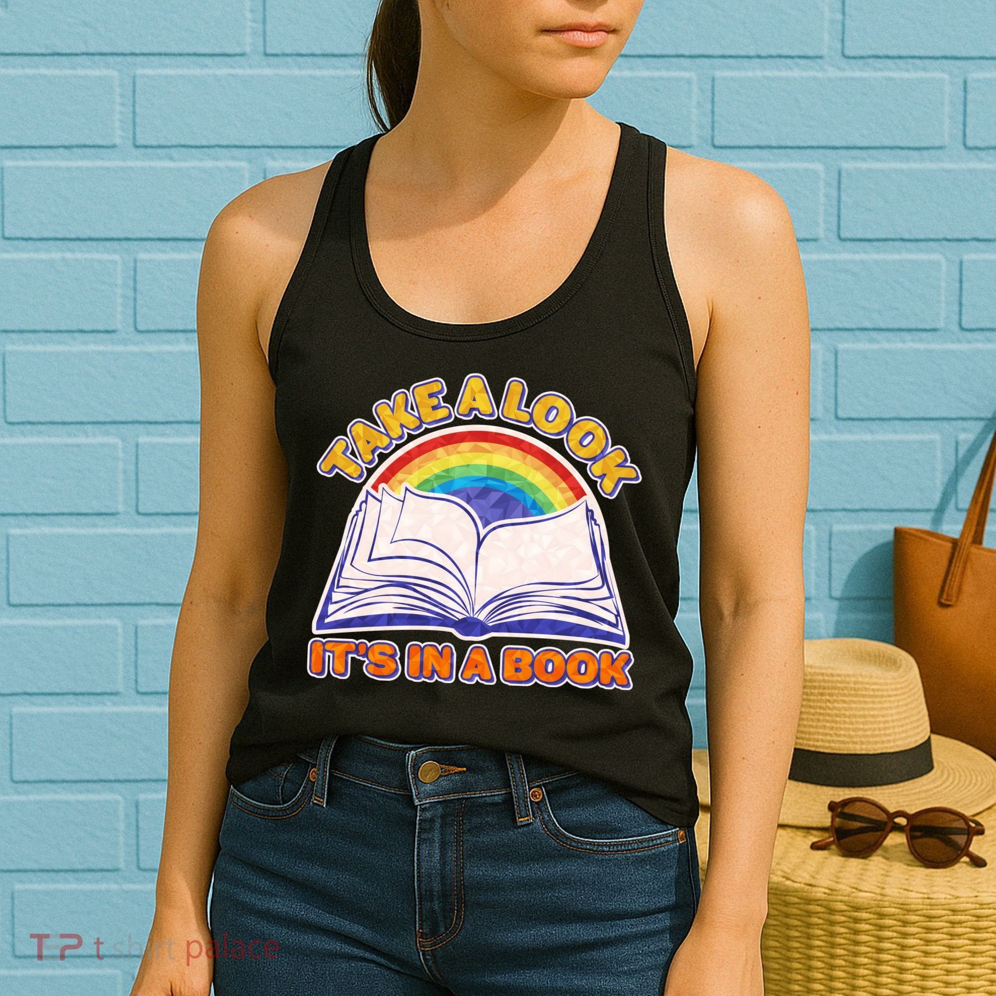 Retro Take A Look It's In A Book Reading Fan Women's Tank Top