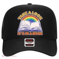 Retro Take A Look It's In A Book Reading Fan Hat thumb 0