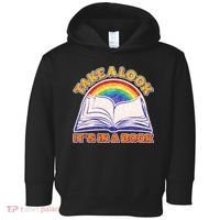 Retro Take A Look It's In A Book Reading Fan Toddler Hoodie thumb 0