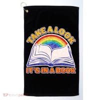 Retro Take A Look It's In A Book Reading Fan Golf Towel thumb 0