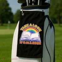 Retro Take A Look It's In A Book Reading Fan Golf Towel thumb 2