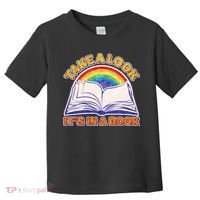 Retro Take A Look It's In A Book Reading Fan Toddler T-Shirt thumb 0