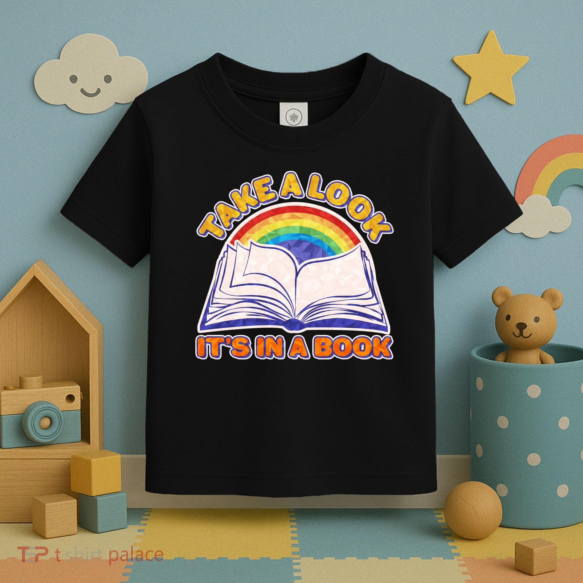 Retro Take A Look It's In A Book Reading Fan Toddler T-Shirt