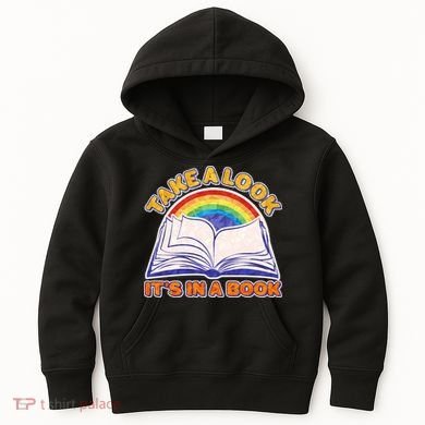 Retro Take A Look It's In A Book Reading Fan Kids Hoodie
