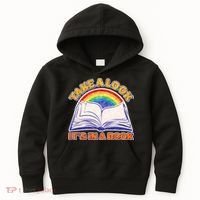 Retro Take A Look It's In A Book Reading Fan Kids Hoodie thumb 0