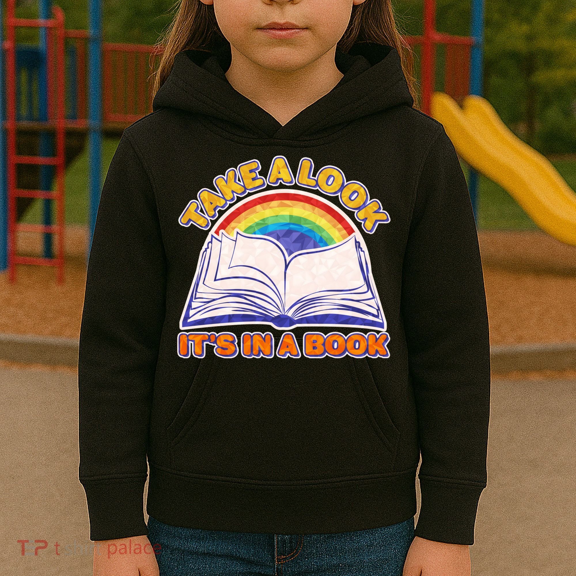 Retro Take A Look It's In A Book Reading Fan Kids Hoodie
