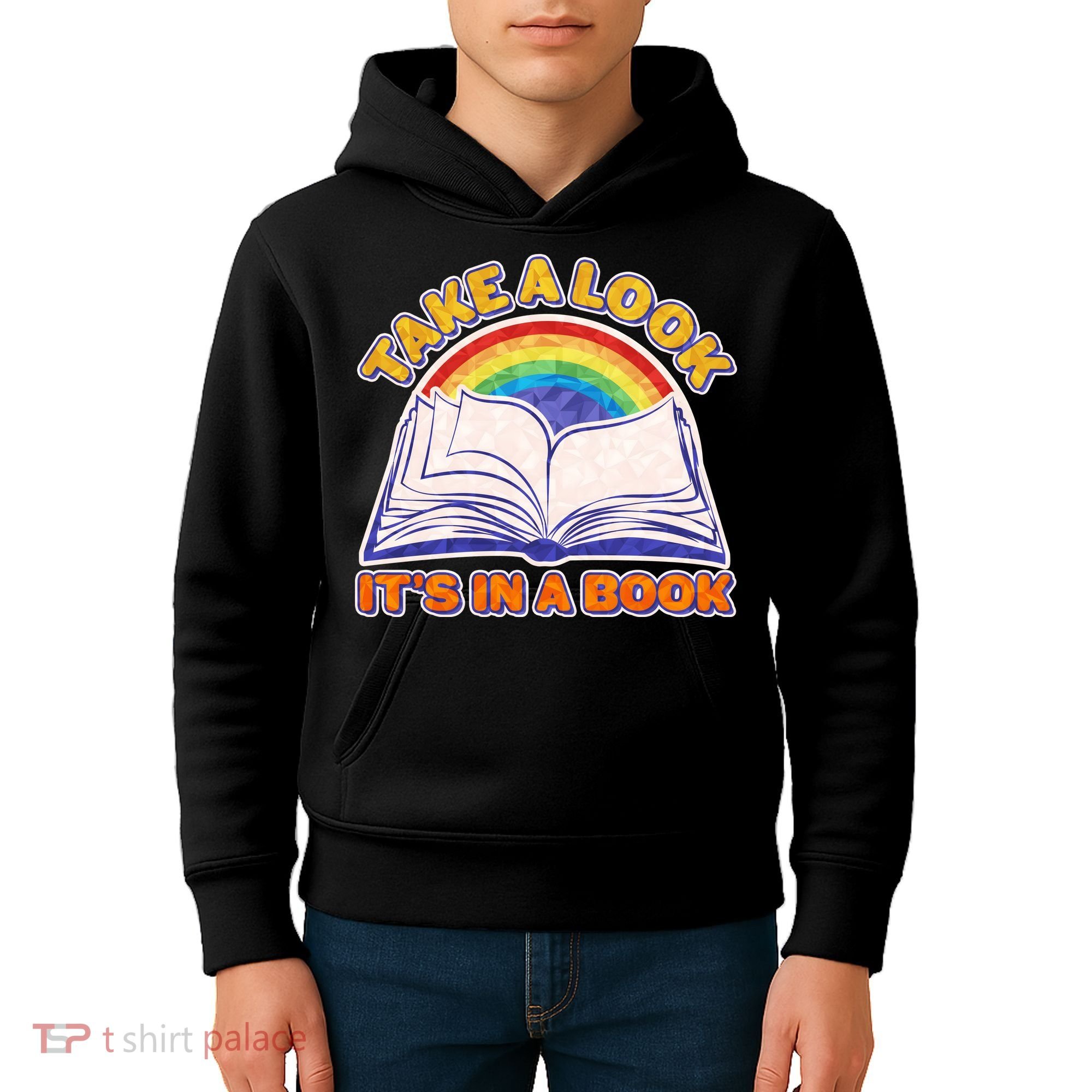 Retro Take A Look It's In A Book Reading Fan Kids Hoodie