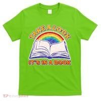 Retro Take A Look It's In A Book Reading Fan T-Shirt thumb 0
