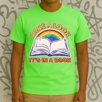Retro Take A Look It's In A Book Reading Fan T-Shirt thumb 3