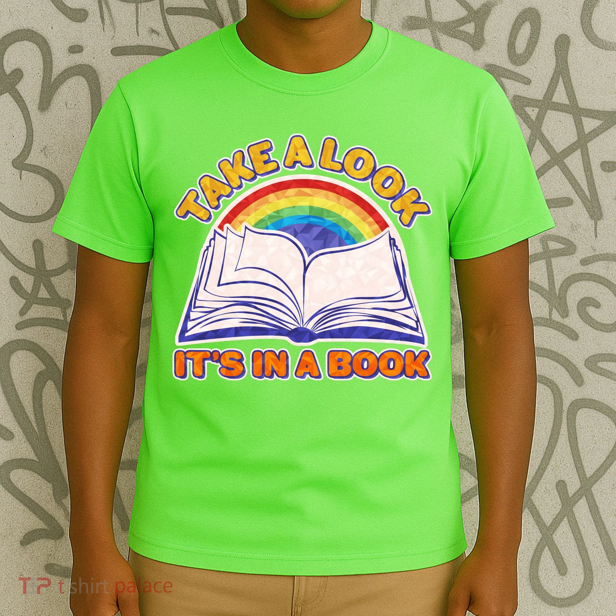 Retro Take A Look It's In A Book Reading Fan T-Shirt