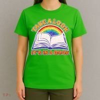 Retro Take A Look It's In A Book Reading Fan T-Shirt thumb 4