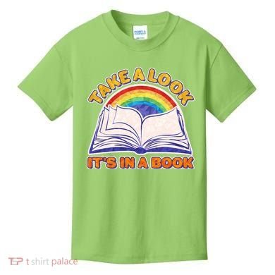 Retro Take A Look It's In A Book Reading Fan Kids T-Shirt
