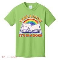 Retro Take A Look It's In A Book Reading Fan Kids T-Shirt thumb 0