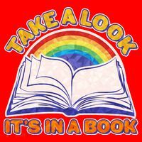Retro Take A Look It's In A Book Reading Fan Santa Hat thumb 1
