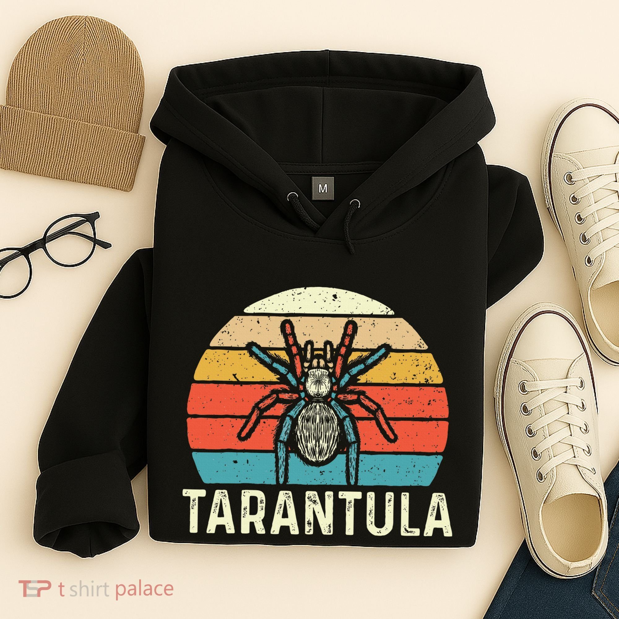 Retro Tarantula Arthropod Arachnid Arachnophile Spider Hoodie