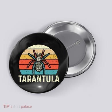Retro Tarantula Arthropod Arachnid Arachnophile Spider Button