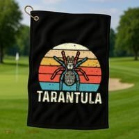 Retro Tarantula Arthropod Arachnid Arachnophile Spider Golf Towel thumb 1
