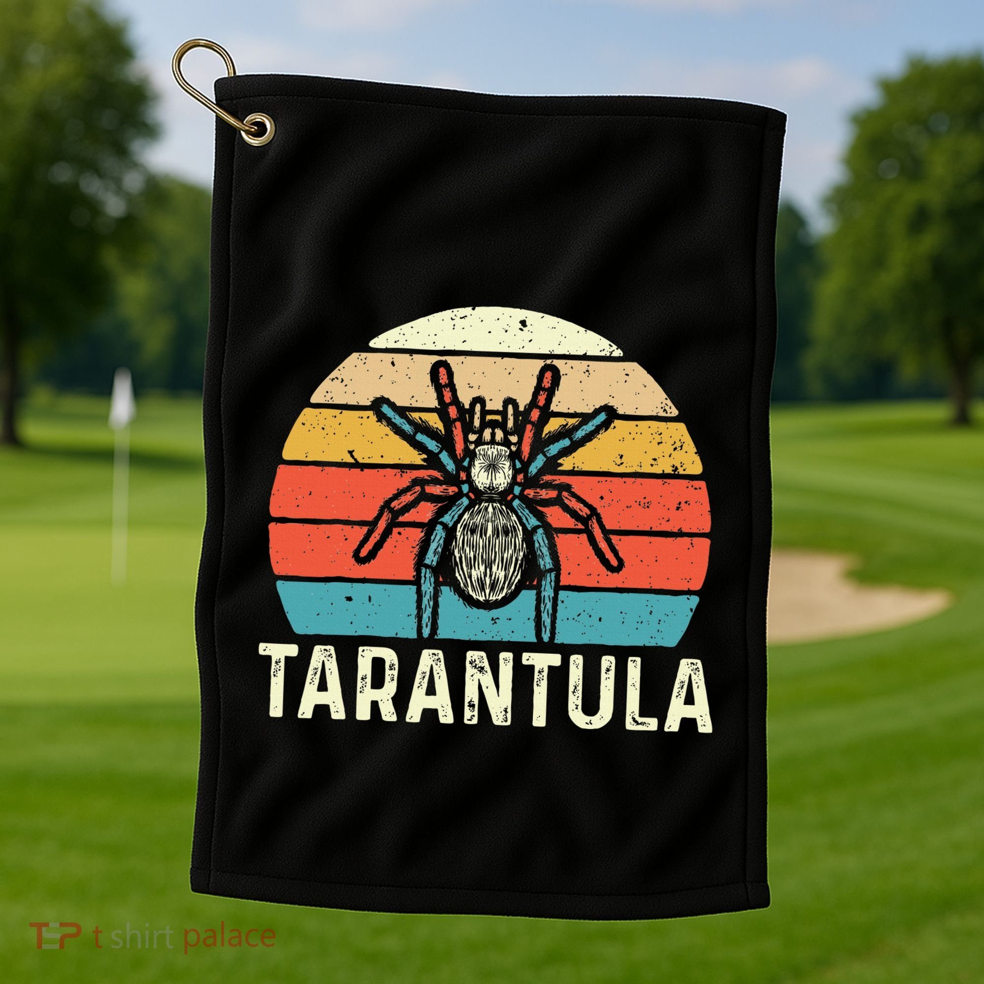 Retro Tarantula Arthropod Arachnid Arachnophile Spider Golf Towel