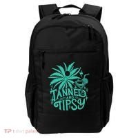 Retro Tanned And Tipsy Beach Summer Vacation Funny Backpack thumb 0