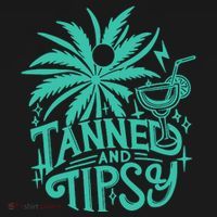 Retro Tanned And Tipsy Beach Summer Vacation Funny Backpack thumb 2