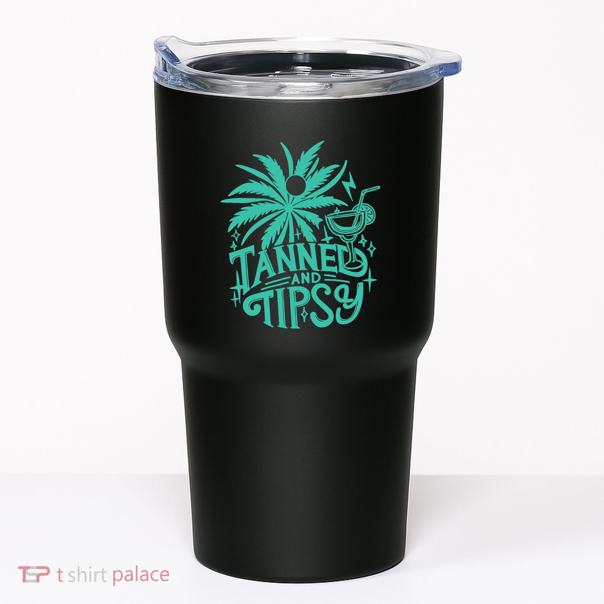 Retro Tanned And Tipsy Beach Summer Vacation Funny Tumbler