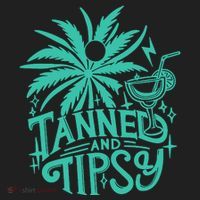 Retro Tanned And Tipsy Beach Summer Vacation Funny Tumbler thumb 3