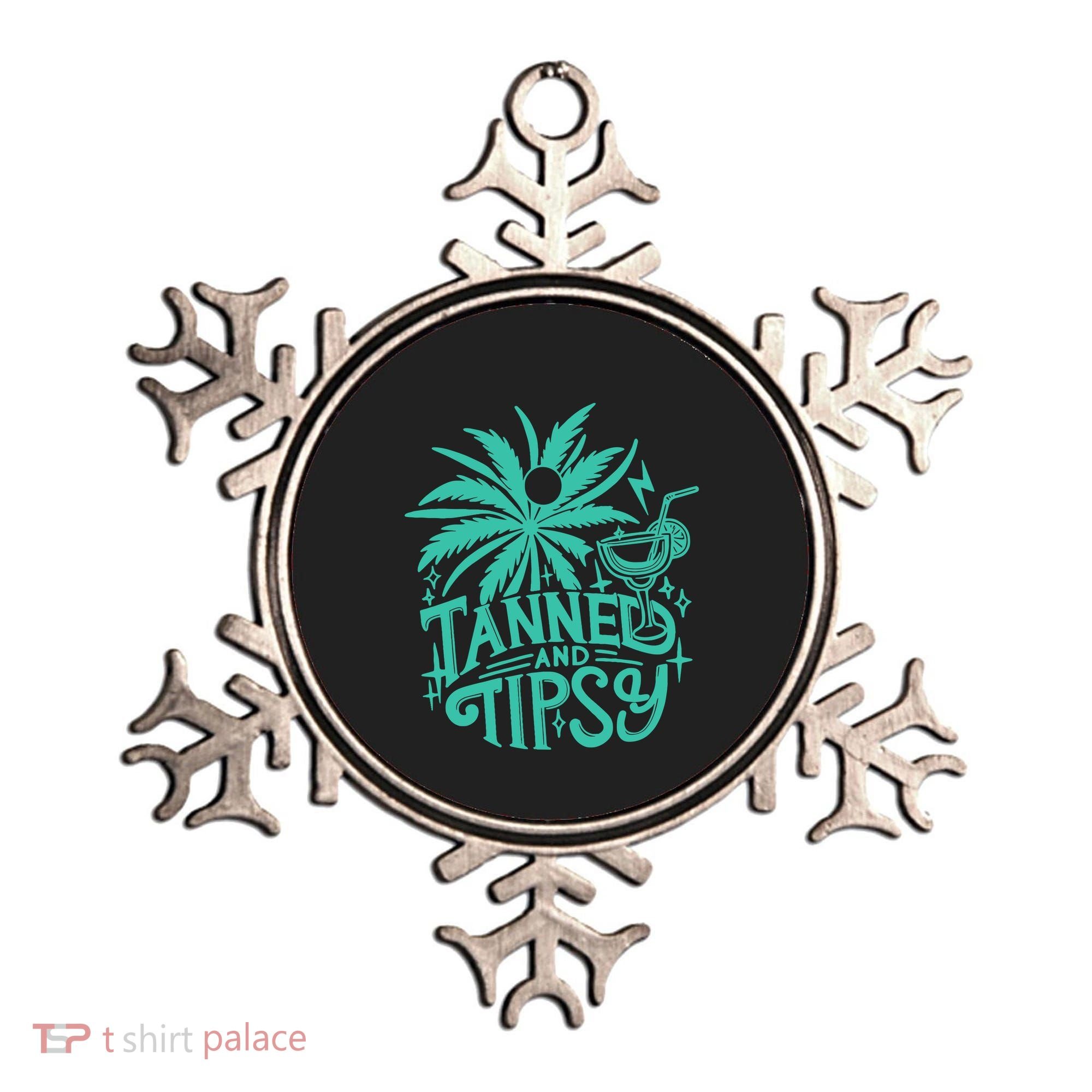 Retro Tanned And Tipsy Beach Summer Vacation Funny Ornament