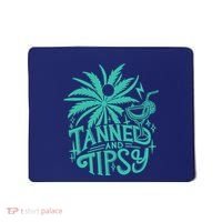Retro Tanned And Tipsy Beach Summer Vacation Funny Mousepad thumb 0