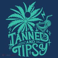 Retro Tanned And Tipsy Beach Summer Vacation Funny Women's T-Shirt thumb 6